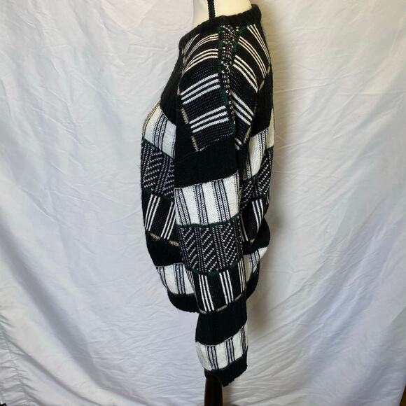 Vintage Poplar Knits Women's Abstract Striped Knit Sweater Medium Made in USA - Picture 6 of 12